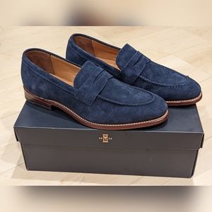 Allen Edmonds Shelby Penny Loafer, Navy Blue Suede, Size 10D